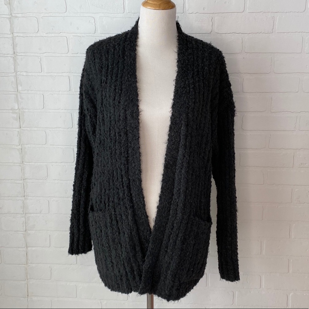 Fuzzy Grey Boutique Cardigan